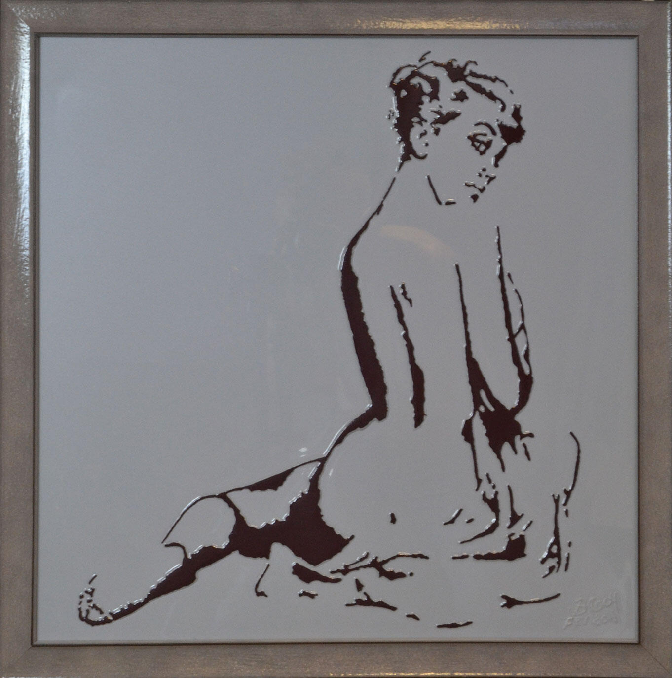 Tableau réalisé avec la technique Morphyl, une peinture acrylique gaufrée contemporaine qui métamorphose la matière en oeuvre vivante