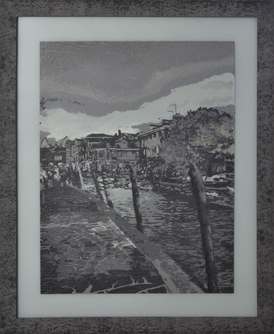 Tableau réalisé avec la technique Morphyl, une peinture acrylique gaufrée contemporaine qui métamorphose la matière en oeuvre vivante